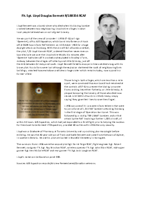 A preview of a PDF biography for Bennett, Lloyd Douglas